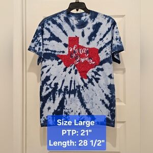 Gildan Blue Tie-Dye 100% Cotton T-Shirt, EUC, Size Large